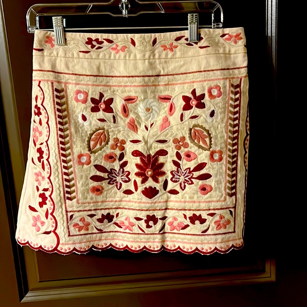 Embroidered miniskirt